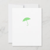 Baby shower Neutral Green Umbrella Invitation Kaart (Achterkant)