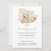 Baby shower Neutrale Boho We kunnen wachten Kaart (Voorkant)