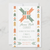 Baby shower Neutrale uitnodiging van Tribal Pijl (Voorkant)