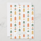 Baby shower Neutrale uitnodiging van Tribal Pijl (Achterkant)