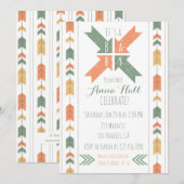 Baby shower Neutrale uitnodiging van Tribal Pijl (Voorkant / Achterkant)