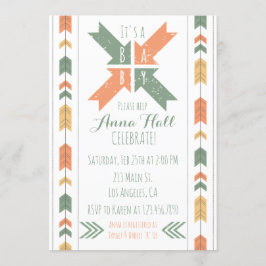 Baby shower Neutrale uitnodiging van Tribal Pijl