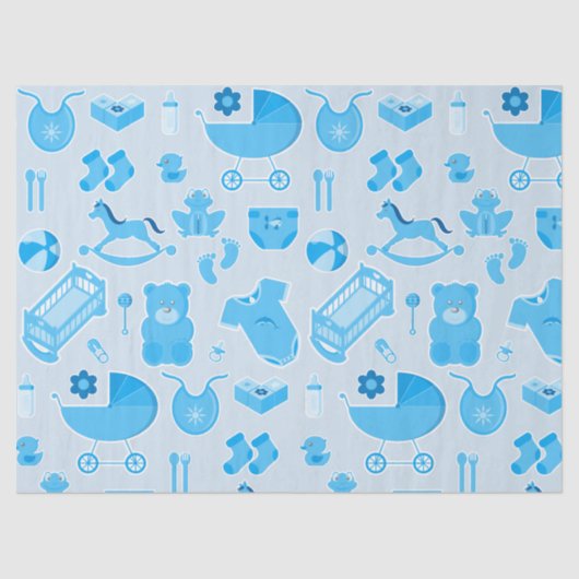 Baby shower Newborn Boy Giftwrap Tissuepapier (Voorkant)