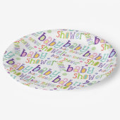 Baby shower Newborn Celebration Papieren Bordje (Gekanteld)