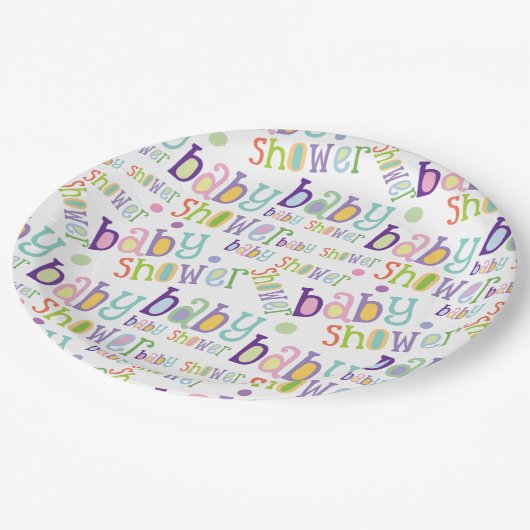 Baby shower Newborn Celebration Papieren Bordje (Gekanteld)