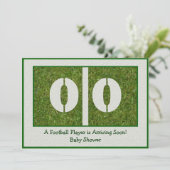 Baby shower Newborn Football Player Kaart (Staand voorkant)