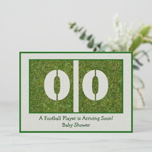 Baby shower Newborn Football Player Kaart (Staand voorkant)