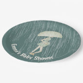 Baby shower nieuwe mam papieren bordje (Gekanteld)