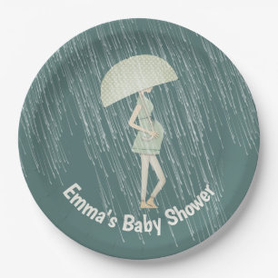 Baby shower nieuwe mam papieren bordje