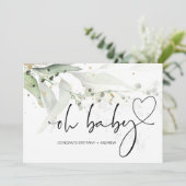 Baby shower Nieuwe Mama Gefeliciteerd Eucalyptus Kaart (Staand voorkant)