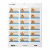 Baby shower Noah's Ark adres Label (Full Sheet)