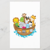 Baby shower Noah's Ark Hoe goed je de kaart kent (Achterkant)