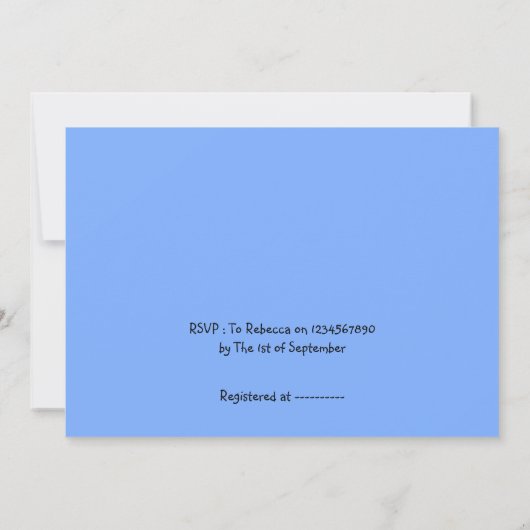 Baby shower Noahs Ark Kaart (Achterkant)