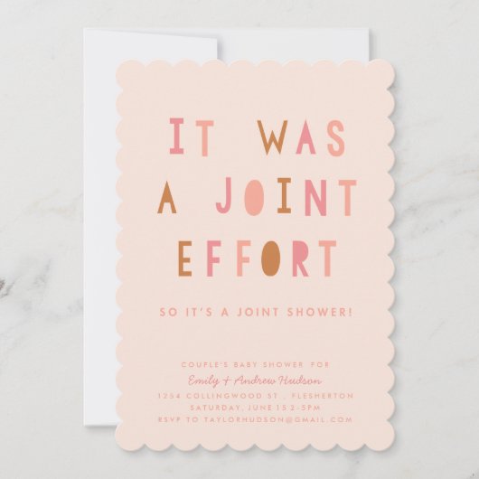 Baby shower Nobelprijs gezamenlijke inspanning par Kaart (Voorkant)