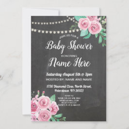 Baby shower Nodig Bloem Krijt Bloemen Bloemen Bloe Kaart