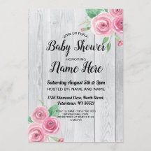 Baby shower Nodig Bloemenhout Bloemen Bloemen Roze