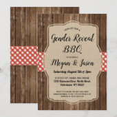 Baby shower Nodig Koppels BBQ Genderonthulling Kaart (Voorkant / Achterkant)