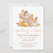 Baby shower Nodig Pompoen Vallen In Liefde Herfst Kaart (Voorkant)