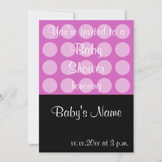 Baby shower Nodig Sjabloon uit - Voor Vrouw Kaart (Voorkant)