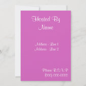 Baby shower Nodig Sjabloon uit - Voor Vrouw Kaart (Achterkant)