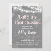 Baby shower nodigen Baby het is koud buiten de win Kaart (Voorkant)
