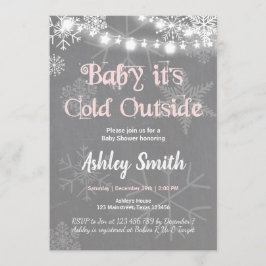 Baby shower nodigen Baby het is koud buiten de win Kaart