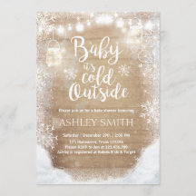 Baby shower nodigen Baby het is koud buiten de win