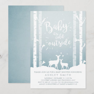 Baby shower nodigen Baby uit het is koud buiten De Kaart