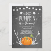 Baby shower nodigen Little Pumpkin Herfst krijt Kaart (Voorkant)