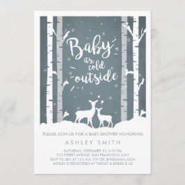 baby shower nodigt Baby uit. Het is koud buiten De Kaart