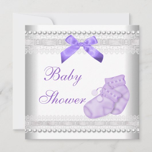 Baby shower nodigt jongens en meisjes uit kaart (Voorkant)