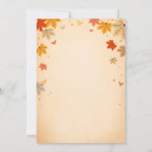 baby shower nodigt Little Pumpkin Herfst uit in Lo Kaart (Achterkant)