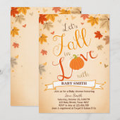 baby shower nodigt Little Pumpkin Herfst uit in Lo Kaart (Voorkant / Achterkant)