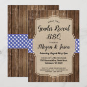 baby shower nodigt paren uit BBQ Gender onthulling Kaart (Voorkant / Achterkant)