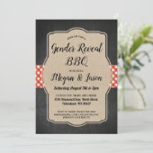 baby shower nodigt paren uit BBQ Gender onthulling Kaart (Staand voorkant)