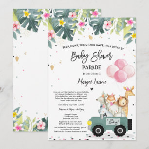 Baby shower nodigt Safari Baby shower uit Kaart