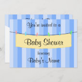 Baby shower nodigt Sjabloon uit Kaart (Voorkant / Achterkant)