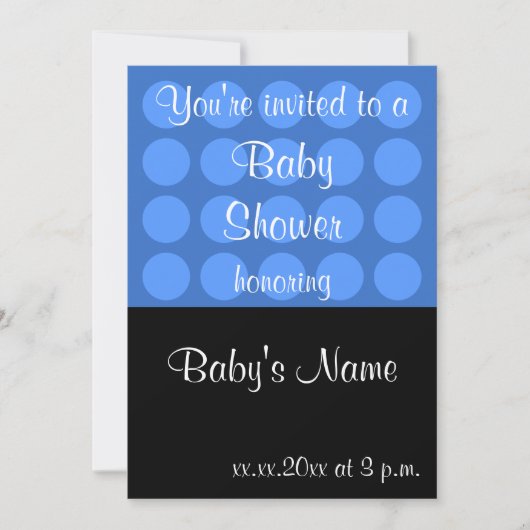 Baby shower nodigt Sjabloon uit - voor mannen Kaart (Voorkant)