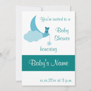 Baby shower nodigt Sjabloon uit - voor mannen Kaart