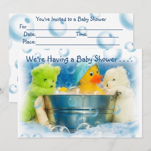 Baby shower nodigt u uit met enveloppen kaart (Voorkant / Achterkant)