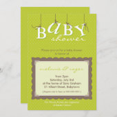 BABY SHOWER NODIGT UIT:: baby letters 2P Kaart (Voorkant / Achterkant)