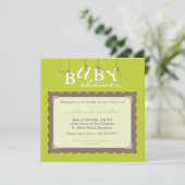 BABY SHOWER NODIGT UIT:: baby letters 2SQ Kaart (Staand voorkant)