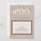 BABY SHOWER NODIGT UIT:: baby letters 3P Kaart (Voorkant)