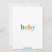 BABY SHOWER NODIGT UIT :: baby-letters 4P Kaart (Achterkant)