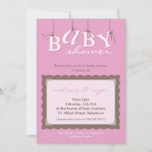 BABY SHOWER NODIGT UIT:: baby letters 4P Kaart (Voorkant)