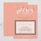 BABY SHOWER NODIGT UIT:: baby letters 5P Kaart (Voorkant / Achterkant)