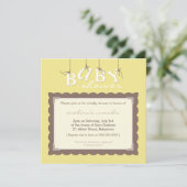 BABY SHOWER NODIGT UIT:: baby letters 7SQ Kaart (Staand voorkant)