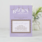 BABY SHOWER NODIGT UIT:: baby letters 9P Kaart (Staand voorkant)