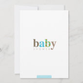 BABY SHOWER NODIGT UIT:: baby pattereerde letters  Kaart (Achterkant)