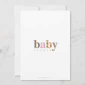 BABY SHOWER NODIGT UIT:: baby patterned letters 5P Kaart (Achterkant)